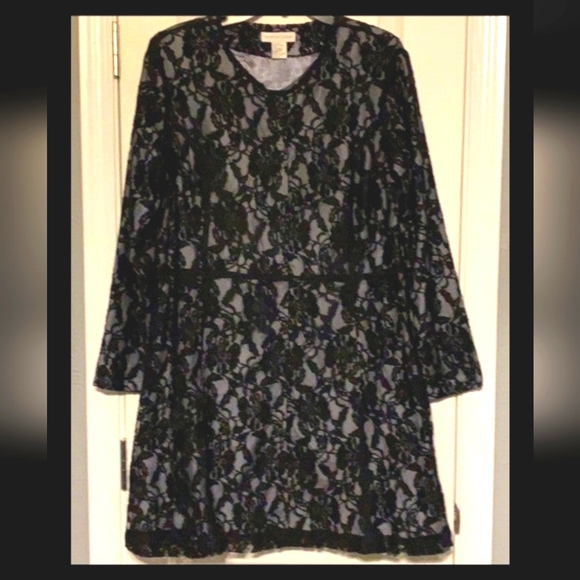 Long Line Black Lace Snap Front Jacket - Picture 1 of 3